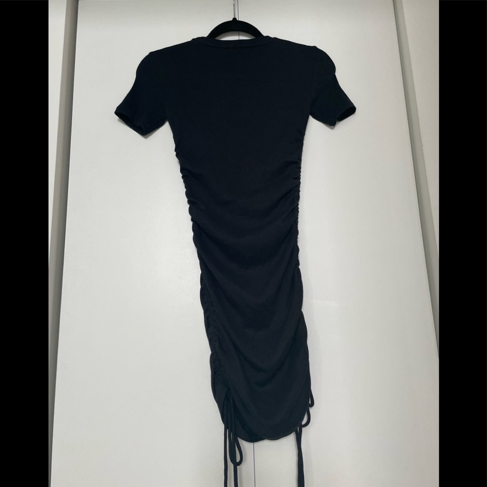 Zara Ruched black Mini Dress - Picture 3 of 4